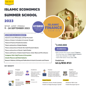 Kelas Academics - Islamic Economics Summer School 2023 Islamic Finance